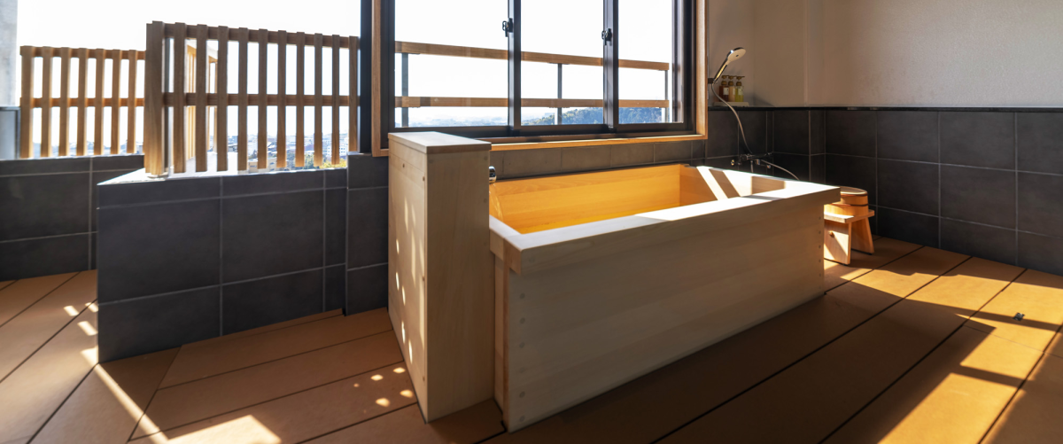 琵琶湖を望む露天風呂