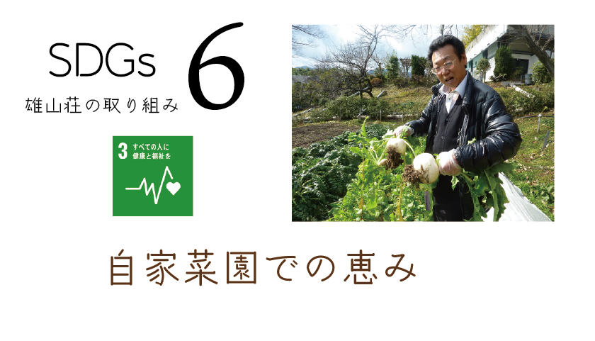 雄山荘SDGsの取り組みその6 自家菜園での恵み