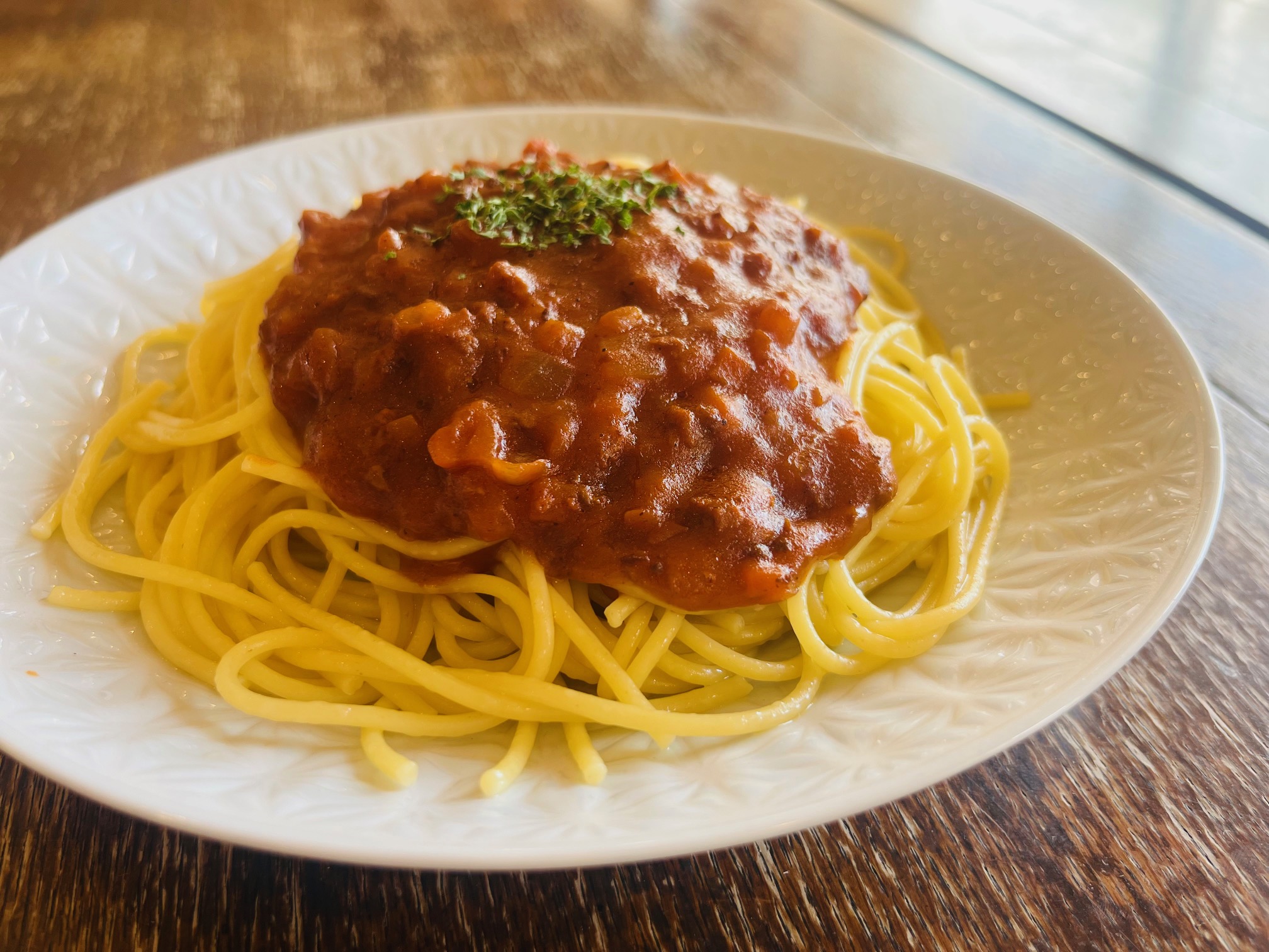 おごと温泉雄山荘の選べる３種のパスタセットボロネーゼ