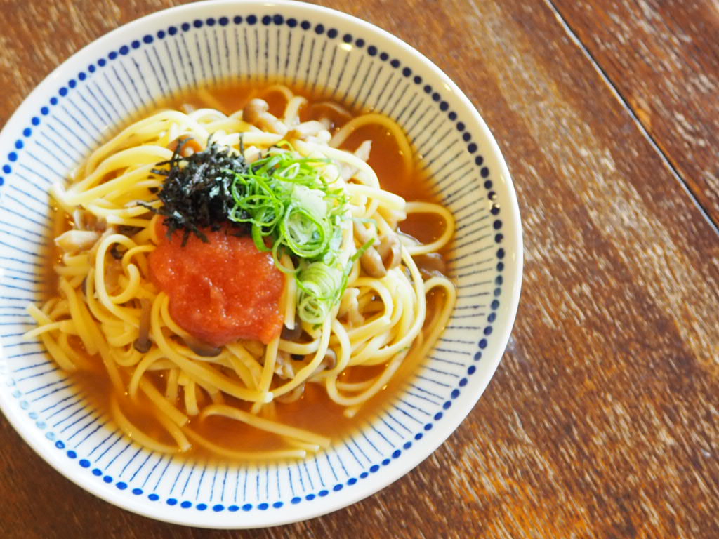 おごと温泉雄山荘の選べる３種のパスタセット和風明太子パスタ