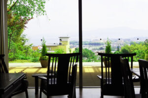 おごと温泉雄山荘から見える琵琶湖の風景