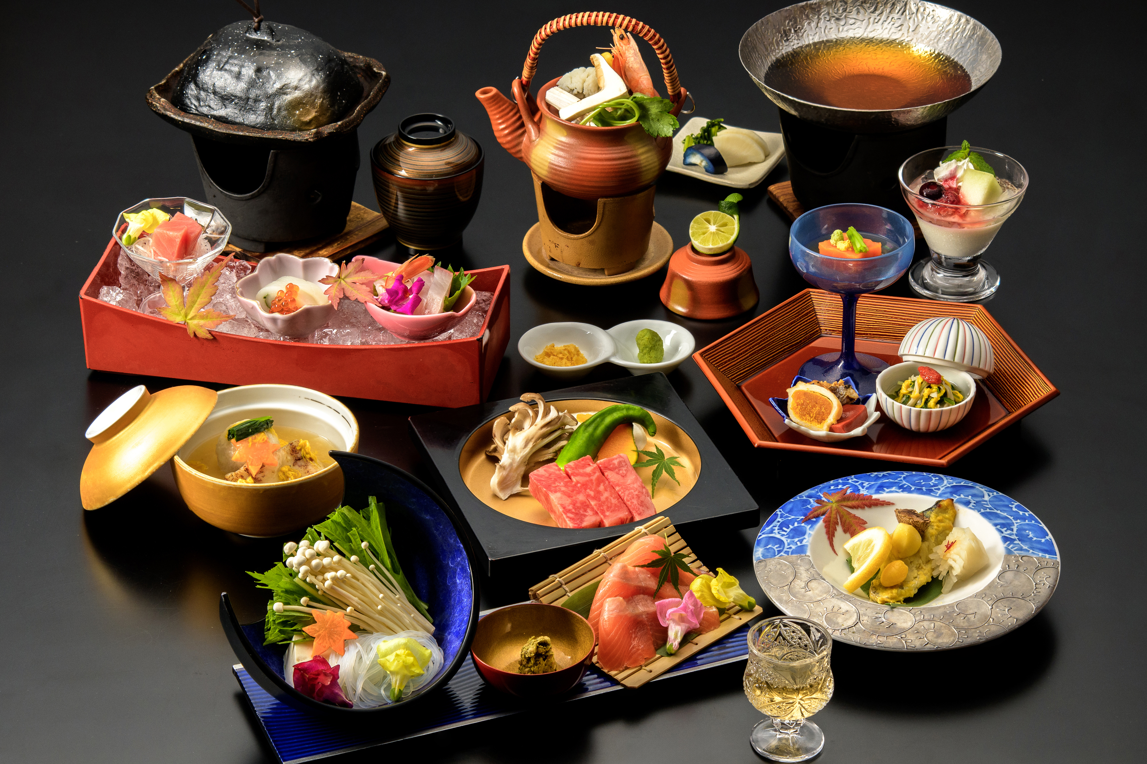 おごと温泉雄山荘の秋プラン近江牛ステーキ＆自家菜園の山椒鍋、松茸土瓶蒸し