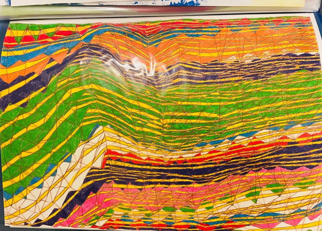 おごと温泉雄山荘のアール・ブリュット作品展示