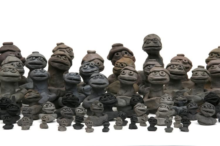 おごと温泉雄山荘のアール・ブリュット作品展示