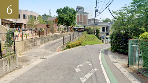 幼稚園や小学校が見えます