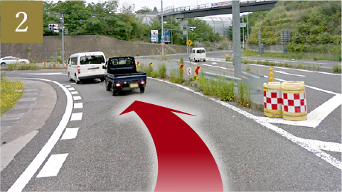 大津市街方面へ