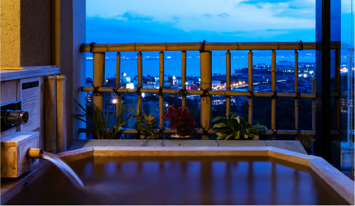 ジャグジー付の露天風呂で心と身体を癒す寛ぎの和洋室